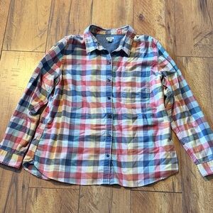 LL Bean Women’s XL Regular Plaid Long Sleeve